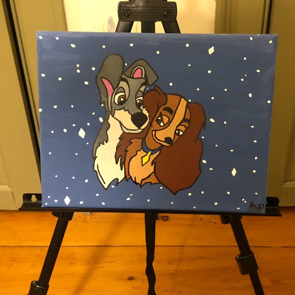 Lady and the Tramp painting